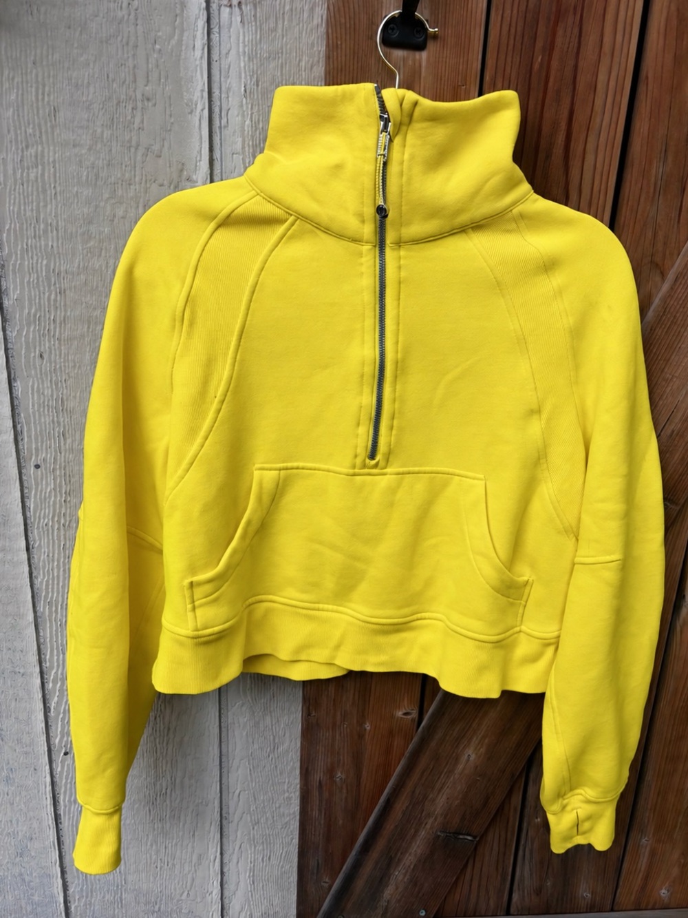 XS/S Yellow Lululemon Scuba Oversized Half-Zip Funnel Neck
